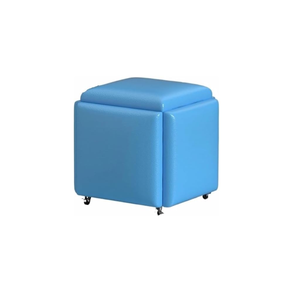 Cube Chair, 5 in 1 Seating Cube, Stackable Sofa Chair Stool, Nesting Ottoman Stool Movable Footstool, Dressing Chair for Living Room Bedroom