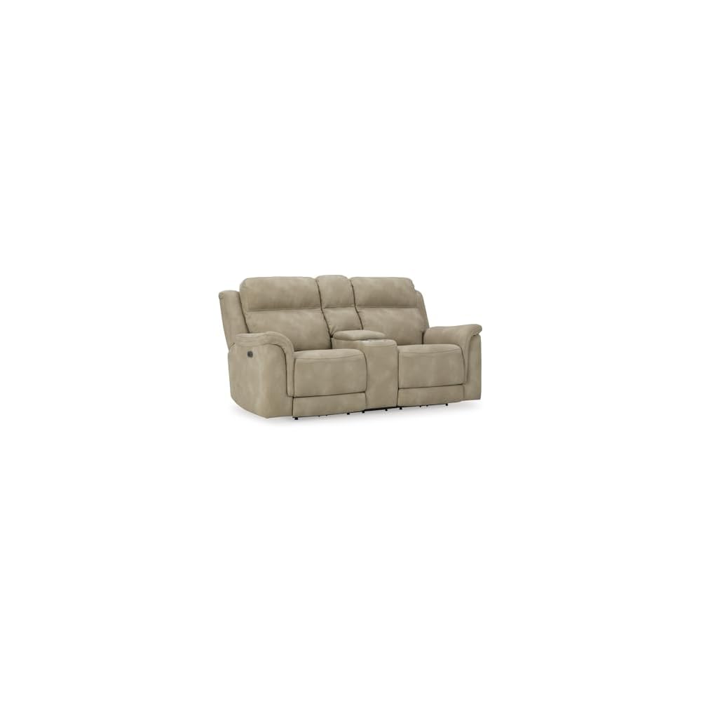 Signature Design by Ashley Next-Gen Reclining Loveseat with Console, Sand