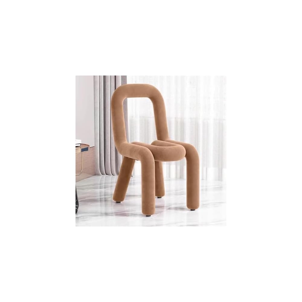 Modern Velvet Vanity Chair with Back, Soft Padded Makeup Stool, Armless Ottoman Accent Chair for Living Room, Entryway & Home Decor - Luxury Footrest