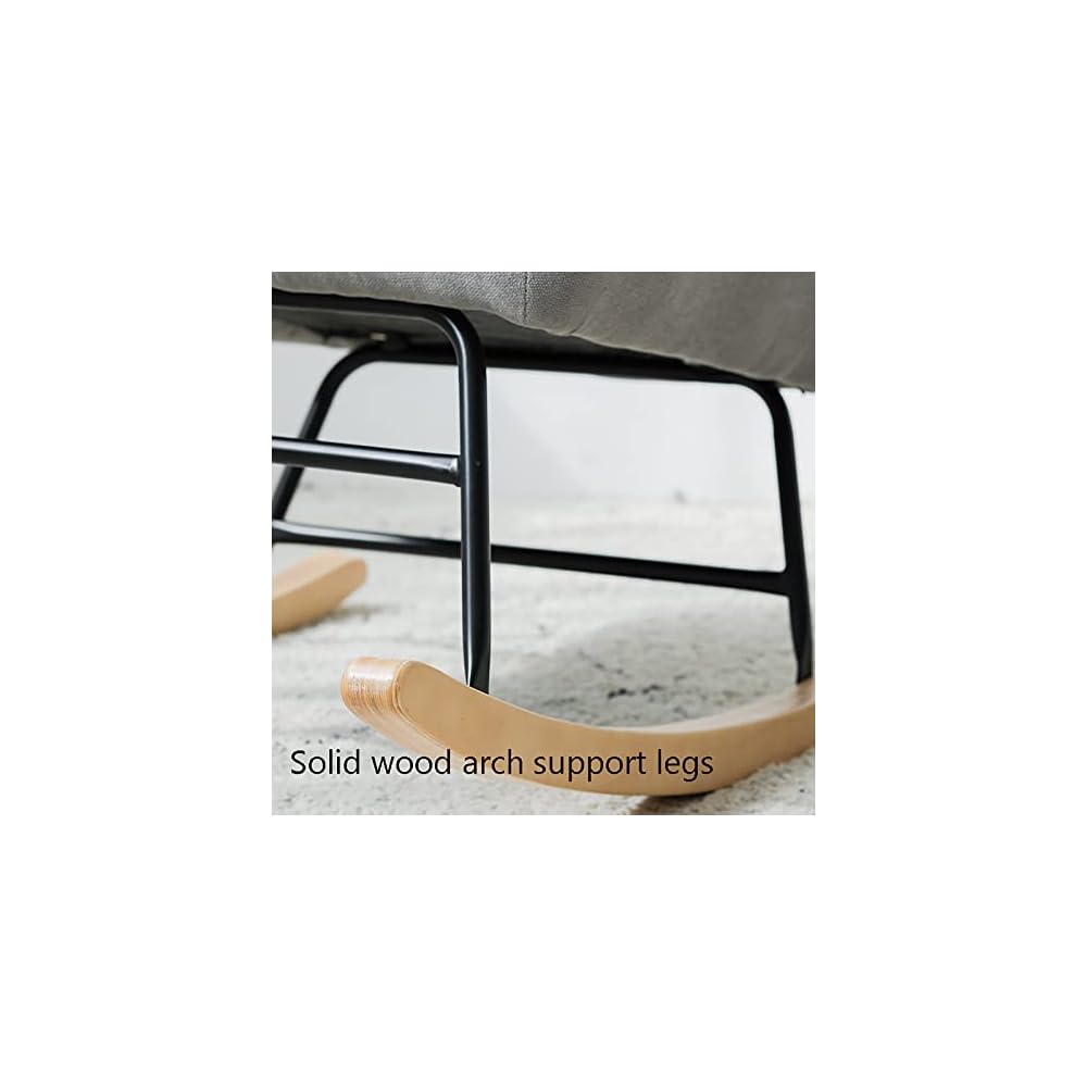Living Room Chair with Reclining Legs, Rubber Wood and Iron Frame for Stable Support, Lounge Chair, Three-Color Selection (Mixed Color)