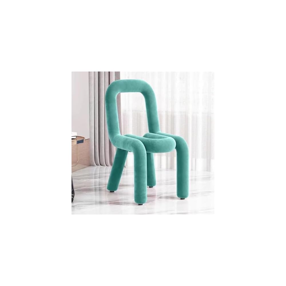 Modern Velvet Vanity Chair with Back, Soft Padded Makeup Stool, Armless Ottoman Accent Chair for Living Room, Entryway & Home Decor - Luxury Footrest