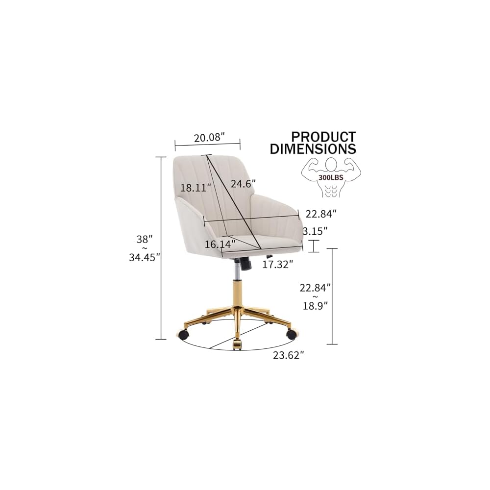 Computer Chair Simple Modern Comfortable Office Chair Comfy Comfy Desk Chair Office Wide Desk Chair Office Chair for Home,Office,Make Up,Small Space