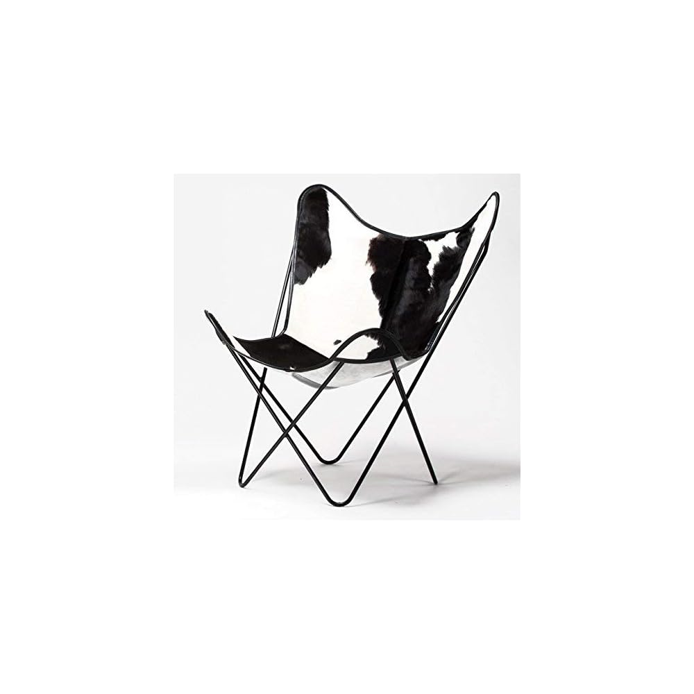 Classic Cover Cowhide Leather BKF Butterfly Chair - Only Cover. (Zebra)