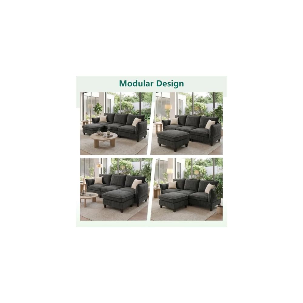 Modular Sectional Couches for Living Room , 104" L Shaped Couch Sofa