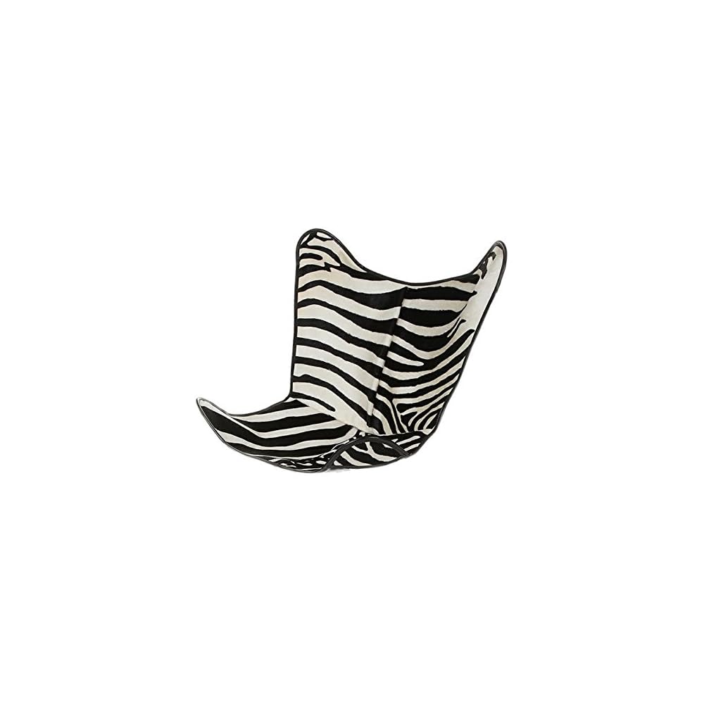 Classic Cover Cowhide Leather BKF Butterfly Chair - Only Cover. (Zebra)