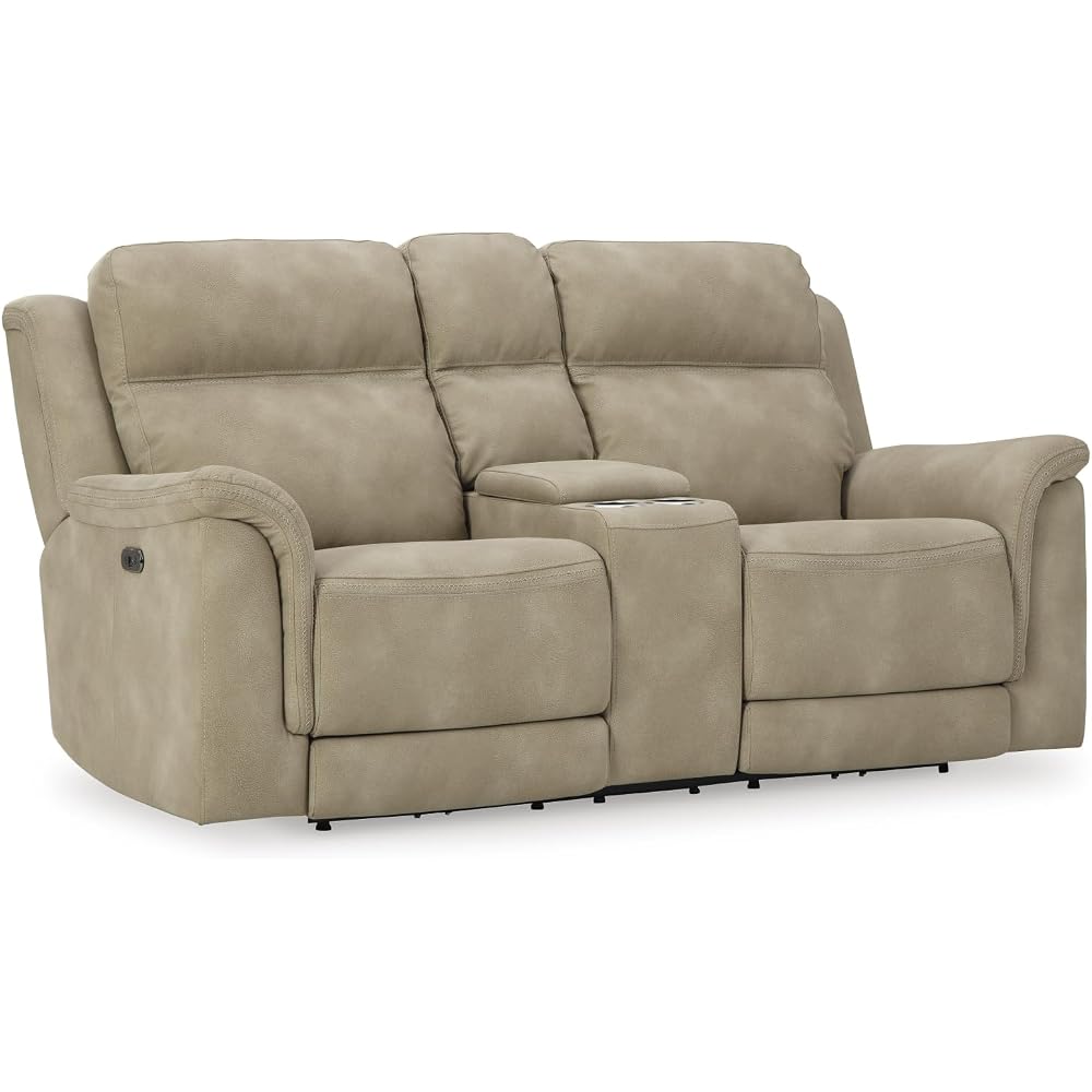 Signature Design by Ashley Next-Gen Reclining Loveseat with Console, Sand